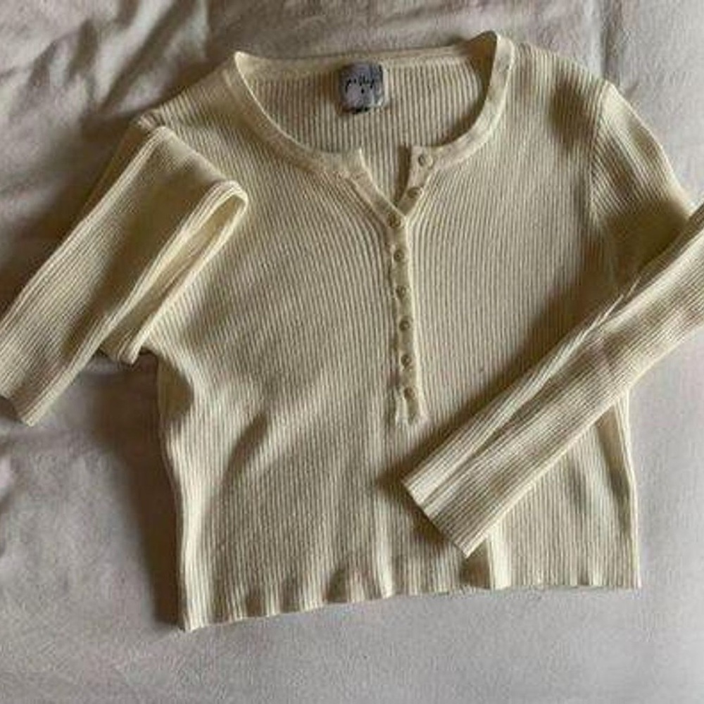 Princess Polly cropped white sweater